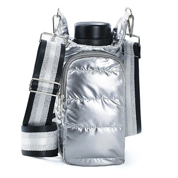 Puffer Water Bottle Holder Quilted Hydrobag Sports Pouch Bag With Adjustable :< - Picture 1 of 6